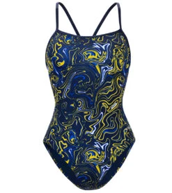 Dolfin Women's Reliance Forcefield V-Back One Piece Swimsuit 24 Dolfin Women's Reliance Forcefield V-Back One Piece Swimsuit -Swimming Equipment Shop 8646309609640 forcefieldnavygold 3a