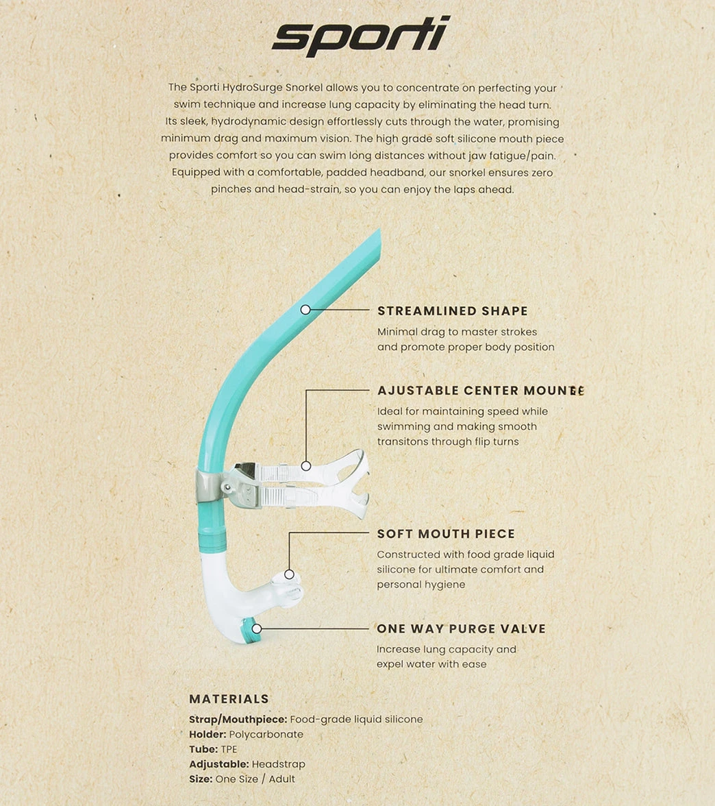 Sporti HydroSurge Swim Snorkel 8 Sporti HydroSurge Swim Snorkel - Image 6