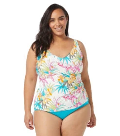 Beach House Women's Plus Size Tropic Bloom Floral Jane Ruffle Tankini Top 11 Beach House Women's Plus Size Tropic Bloom Floral Jane Ruffle Tankini Top -Swimming Equipment Shop 8646674186408 2t