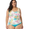 Beach House Women's Plus Size Tropic Bloom Floral Jane Ruffle Tankini Top 1 Beach House Women's Plus Size Tropic Bloom Floral Jane Ruffle Tankini Top -Swimming Equipment Shop 8646674186408 white 1a
