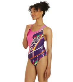 Sporti Paris Sunset Wide Strap One Piece Swimsuit (22-44) -Swimming Equipment Shop 8646829277352 sunset 6a