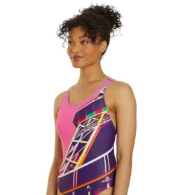 Sporti Paris Sunset Wide Strap One Piece Swimsuit (22-44) -Swimming Equipment Shop 8646829277352 sunset 7a