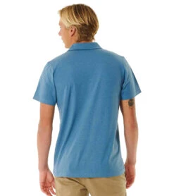 Rip Curl Men's Too Easy Short Sleeve Polo -Swimming Equipment Shop 8647155384488 dustyblue 3a