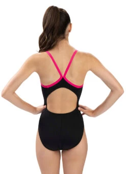 Dolfin Uglies Women's Solid V-2 Back One Piece Swimsuit -Swimming Equipment Shop 8647250804904 black 3a