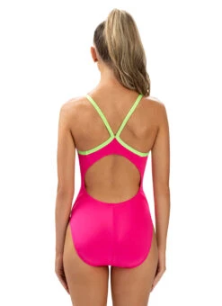 Dolfin Uglies Women's Solid V-2 Back One Piece Swimsuit -Swimming Equipment Shop 8647250804904 pink 2a