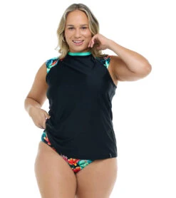 Body Glove Women's Colola Exhale Cap Sleeve UPF 50 Rash Guard 12 Body Glove Women's Colola Exhale Cap Sleeve UPF 50 Rash Guard -Swimming Equipment Shop 8647286620328 black