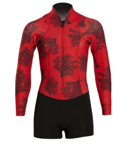 Xcel Girl's Ocean Ramsey 2/1mm Water Inspired Axis Long Sleeve Front Zip Spring Wetsuit -Swimming Equipment Shop 8647355793576 2t