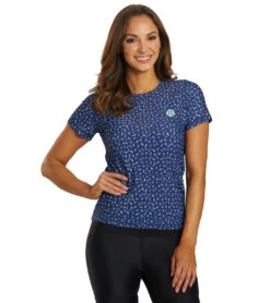 Level Six Women's Coastal Short Sleeve Loose Fitting Surf Tee -Swimming Equipment Shop 8647489159336 inkconfetti