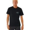 Rip Curl Men's Stapler Short Sleeve Tee -Swimming Equipment Shop 8647499645096 black 1a