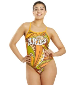 Sporti Groovy Zodiac Aries Thin Strap One Piece Swimsuit (22-44) 23 Sporti Groovy Zodiac Aries Thin Strap One Piece Swimsuit (22-44) -Swimming Equipment Shop 8647514620072 aries 5a