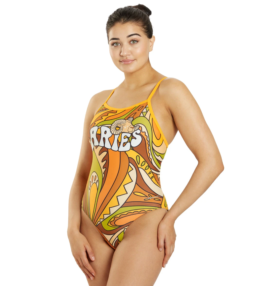 Sporti Groovy Zodiac Aries Thin Strap One Piece Swimsuit (22-44) 11 Sporti Groovy Zodiac Aries Thin Strap One Piece Swimsuit (22-44) - Image 9