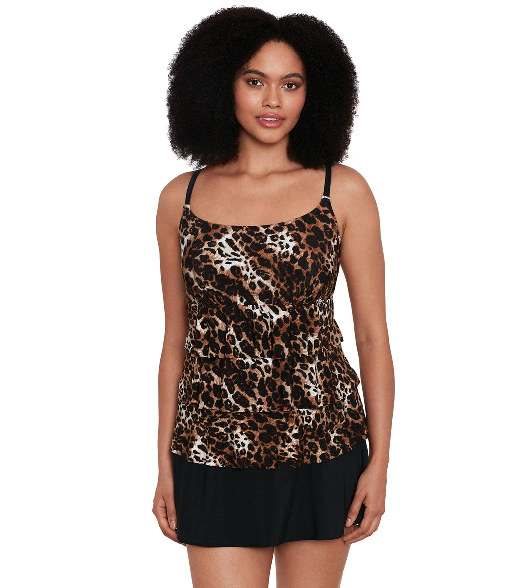 Longitude Women's Catcall Ruffle Faux Skirtini One Piece Swimsuit 7 Longitude Women's Catcall Ruffle Faux Skirtini One Piece Swimsuit - Image 5