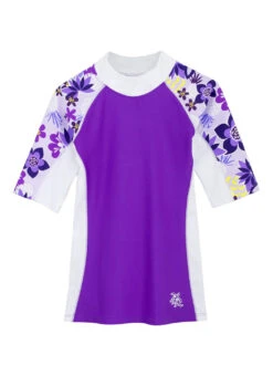 Tuga Girls' Tropical Punch Seaside Short Sleeve Rash Guard (Toddler, Little Kid, Big Kid) -Swimming Equipment Shop 8647549780136 agata 1a