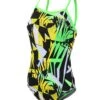 Zone3 Girls High Jazz 2.0 Strap Back Swimsuit -Swimming Equipment Shop 8647662403752 blackgreygold 1a