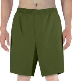 Island Haze Men's 17" Double Layer Active Shorts -Swimming Equipment Shop 8647665320104 olive