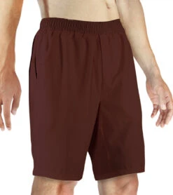 Island Haze Men's 17" Double Layer Active Shorts -Swimming Equipment Shop 8647665320104 wine 2a