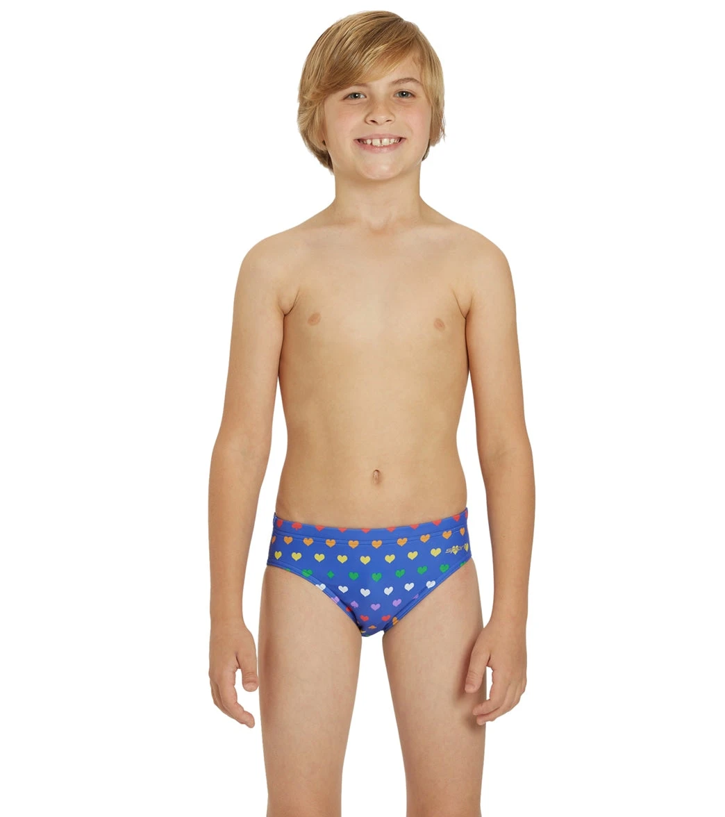 Sporti Rainbow Heart Brief Swimsuit Youth (22-28) 13 Sporti Rainbow Heart Brief Swimsuit Youth (22-28) - Image 11