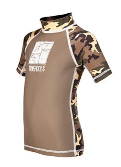 Tidepools Boys' Camouflage S/S Rash Guard -Swimming Equipment Shop 8647712702632 2t