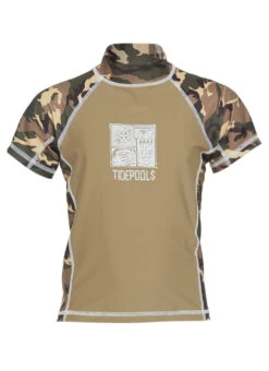 Tidepools Boys' Camouflage S/S Rash Guard -Swimming Equipment Shop 8647712702632 camouflagesandbar
