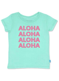 Feather 4 Arrow Girls' Aloha All Day Everyday Tee (Baby, Toddler, Little Kid, Big Kid) -Swimming Equipment Shop 8647733182632 beachglass 1a