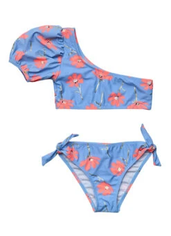 Snapper Rock Girls' Beach Bloom One Shoulder Two Piece Bikini Set (Big Kid) -Swimming Equipment Shop 8647747895464 2t