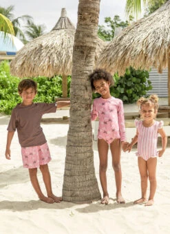 Snapper Rock Boys' Palm Paradise Sustainable Volley Shorts (Toddler, Little Kid, Big Kid) 18 Snapper Rock Boys' Palm Paradise Sustainable Volley Shorts (Toddler, Little Kid, Big Kid) -Swimming Equipment Shop 8647753793704 pink 5a