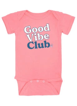 Feather 4 Arrow Girls' Good Vibes Club Onesie (Baby) -Swimming Equipment Shop 8647811170472 flamingopink 1a