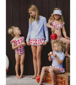 Snapper Rock Girls' Cornflower Stripe Long Sleeve Rashguard (Toddler, Little Kid, Big Kid) 13 Snapper Rock Girls' Cornflower Stripe Long Sleeve Rashguard (Toddler, Little Kid, Big Kid) -Swimming Equipment Shop 8647880638632 blue 3a