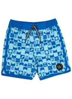 Feather 4 Arrow Boys' Retro Surf Board Shorts (Baby) 9 Feather 4 Arrow Boys' Retro Surf Board Shorts (Baby) -Swimming Equipment Shop 8647917338792 crystalblue 1a