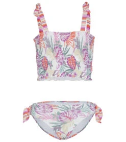 Seafolly Girls' Island In The Sun Two Piece Bikini Set (Baby, Toddler, Little Kid) -Swimming Equipment Shop 8648266285224 tropical