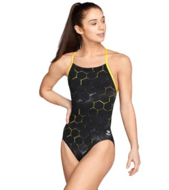 Speedo Women's Emerging Force Crossback One Piece Swimsuit 29 Speedo Women's Emerging Force Crossback One Piece Swimsuit -Swimming Equipment Shop 8648292794536 speedoyellow