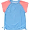Snapper Rock Girls' Cornflower Peach Sleeve Short Sleeve Rash Guard (Toddler, Little Kid, Big Kid) 1 Snapper Rock Girls' Cornflower Peach Sleeve Short Sleeve Rash Guard (Toddler, Little Kid, Big Kid) -Swimming Equipment Shop 8648409776296 blue 1a