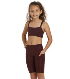 Everyday Yoga Girl Uphold Cheetah High Waisted Biker Shorts With Pocket -Swimming Equipment Shop 8648467447976 burgundycheetah 4a
