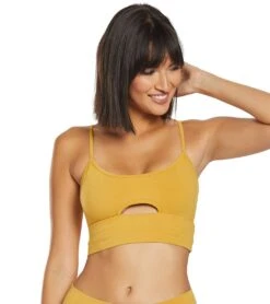 Hard Tail Low Back Cut Out Midi Sports Bra -Swimming Equipment Shop 8648477606056 honeygold