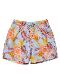Snapper Rock Boys' Boho Tropical Sustainable Swim Trunks (Toddler, Little Kid, Big Kid) -Swimming Equipment Shop 8648482914472 blue 1a
