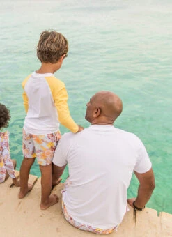 Snapper Rock Boys' Boho Tropical Sustainable Swim Trunks (Toddler, Little Kid, Big Kid) -Swimming Equipment Shop 8648482914472 blue 4a