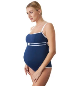 Pez D'or Maternity Rimini Pique One Piece Swimsuit -Swimming Equipment Shop 8648531411112 navy