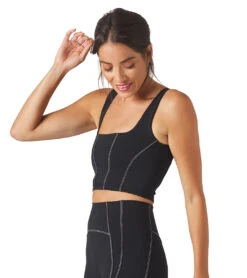 Glyder Corseted Yoga Sports Bra 22 Glyder Corseted Yoga Sports Bra -Swimming Equipment Shop 8648568438952 blackwhite 4a