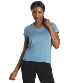 Marika Valery Yoga Tee -Swimming Equipment Shop 8648654422184 heathervallartablue