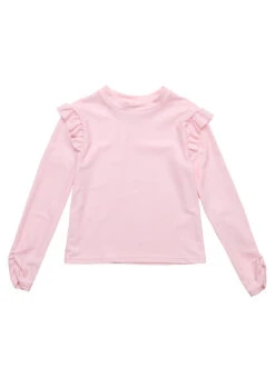 Snapper Rock Girls' Ballet Pink Long Sleeve Rash Guard (Toddler, Little Kid, Big Kid) -Swimming Equipment Shop 8648775696552 2t