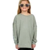 Volcom Girls' Werkin Double Long Sleeve Tee (Big Kid) -Swimming Equipment Shop 8648796176552 lightarmy 1a
