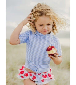 Snapper Rock Girls' Juicy Fruit Short Sleeve Rashguard Set (Baby, Toddler, Little Kid) 13 Snapper Rock Girls' Juicy Fruit Short Sleeve Rashguard Set (Baby, Toddler, Little Kid) -Swimming Equipment Shop 8648862269608 blue 3a