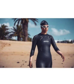 Zone3 Women's Vision Full Sleeve Triathlon Wetsuit -Swimming Equipment Shop 8648886157480 blackrosepinkgunmetal 4a