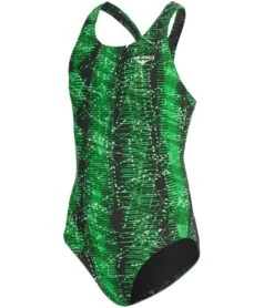The Finals Girls' Edge Wave Back One Piece Swimsuit 34 The Finals Girls' Edge Wave Back One Piece Swimsuit -Swimming Equipment Shop 8648893202600 green