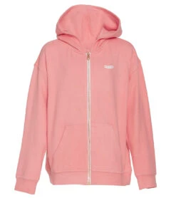 Volcom Girls' Lil Zip Fleece Hoodie (Big Kid) -Swimming Equipment Shop 8648928821416 coralhaze 1a