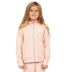 Volcom Girls' Lil Zip Fleece Hoodie (Big Kid) -Swimming Equipment Shop 8648928821416 hazeypink