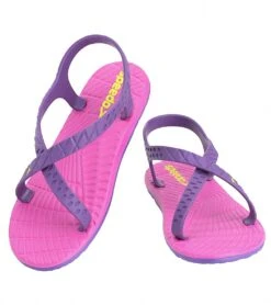 Speedo Kids' Exsqueese Me Flow Sandal -Swimming Equipment Shop 8649178022056 purpleamaranthfuschia 2a