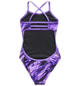 TYR Girls' Vitric Trinityfit One Piece Swimsuit -Swimming Equipment Shop 8649223766184 purple 2a