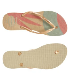 Havaianas Slim Patette Glow Sandal 18 Havaianas Slim Patette Glow Sandal -Swimming Equipment Shop 8649235202216 sandgreygolden 4a