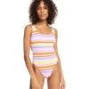 Roxy Women's Surf Kind Kate Reversible One Piece Swimsuit 2 Roxy Women's Surf Kind Kate Reversible One Piece Swimsuit -Swimming Equipment Shop 8649250308264 brightwhitealohastripehori 1a